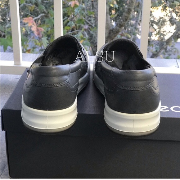 NWT ECCO Jack Perforated Slip On Titani M AUTHENTI - Picture 4 of 8